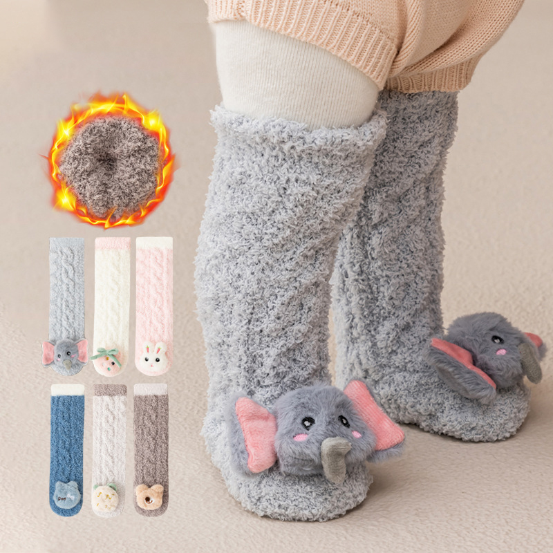 Baby Sock Oximeter - Coral Velvet Baby Long Socks Newborn
