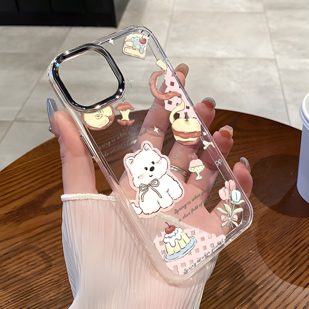 Apple Iphone 16 - White Puppy Cake Phone Case For