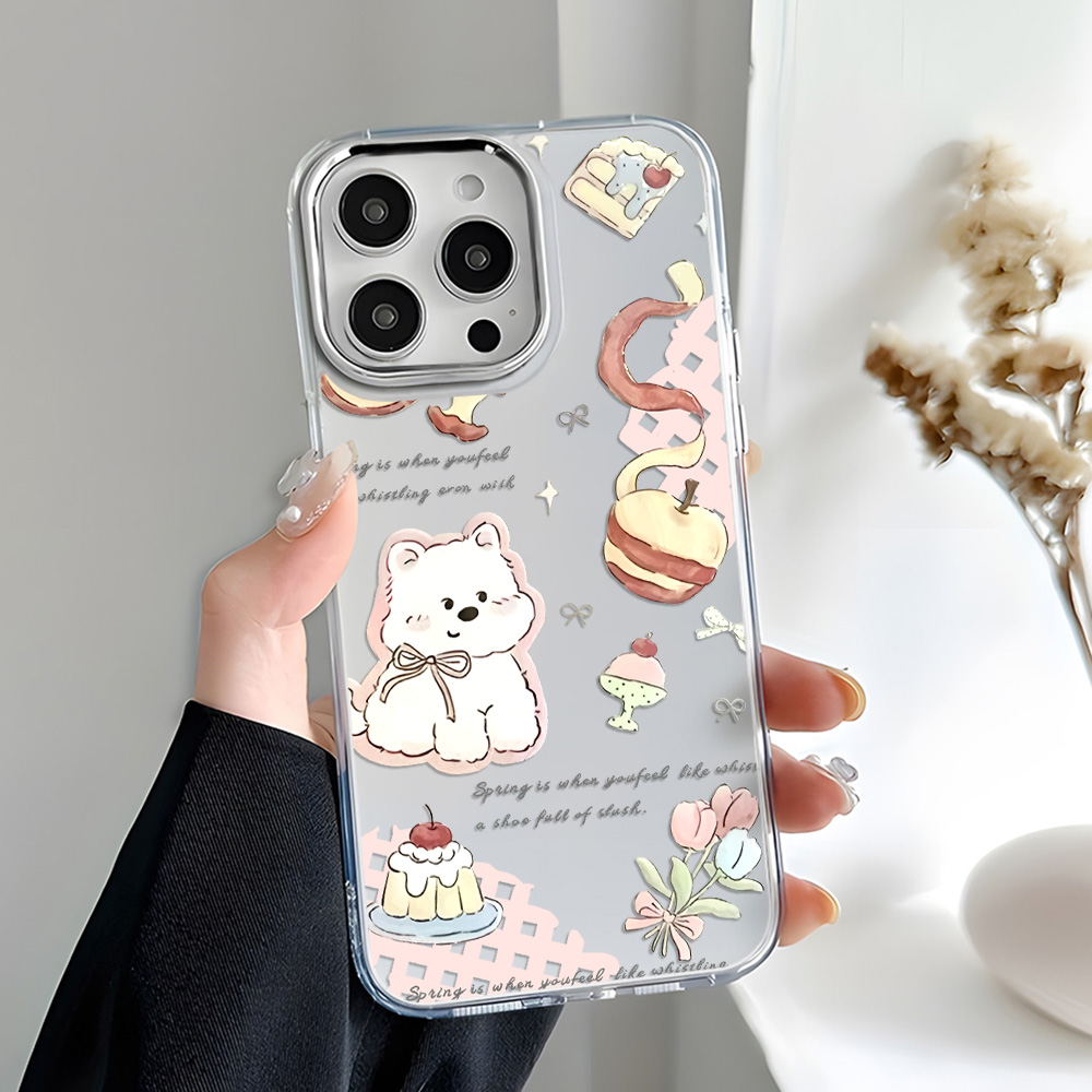 White Puppy Cake Phone Case Fo - Apple Iphone 16 评论和价格