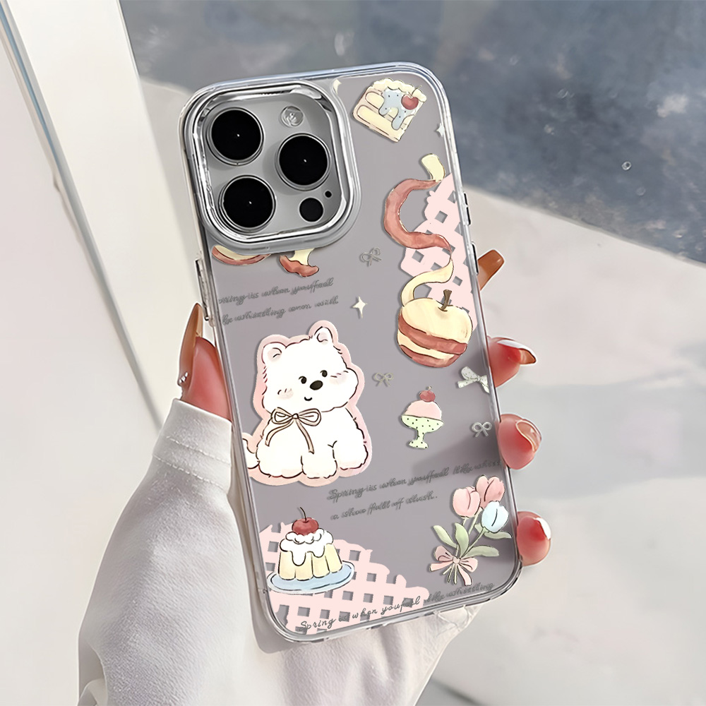 White Puppy Cake Phone Case Fo - Apple Iphone 16 评论和价格